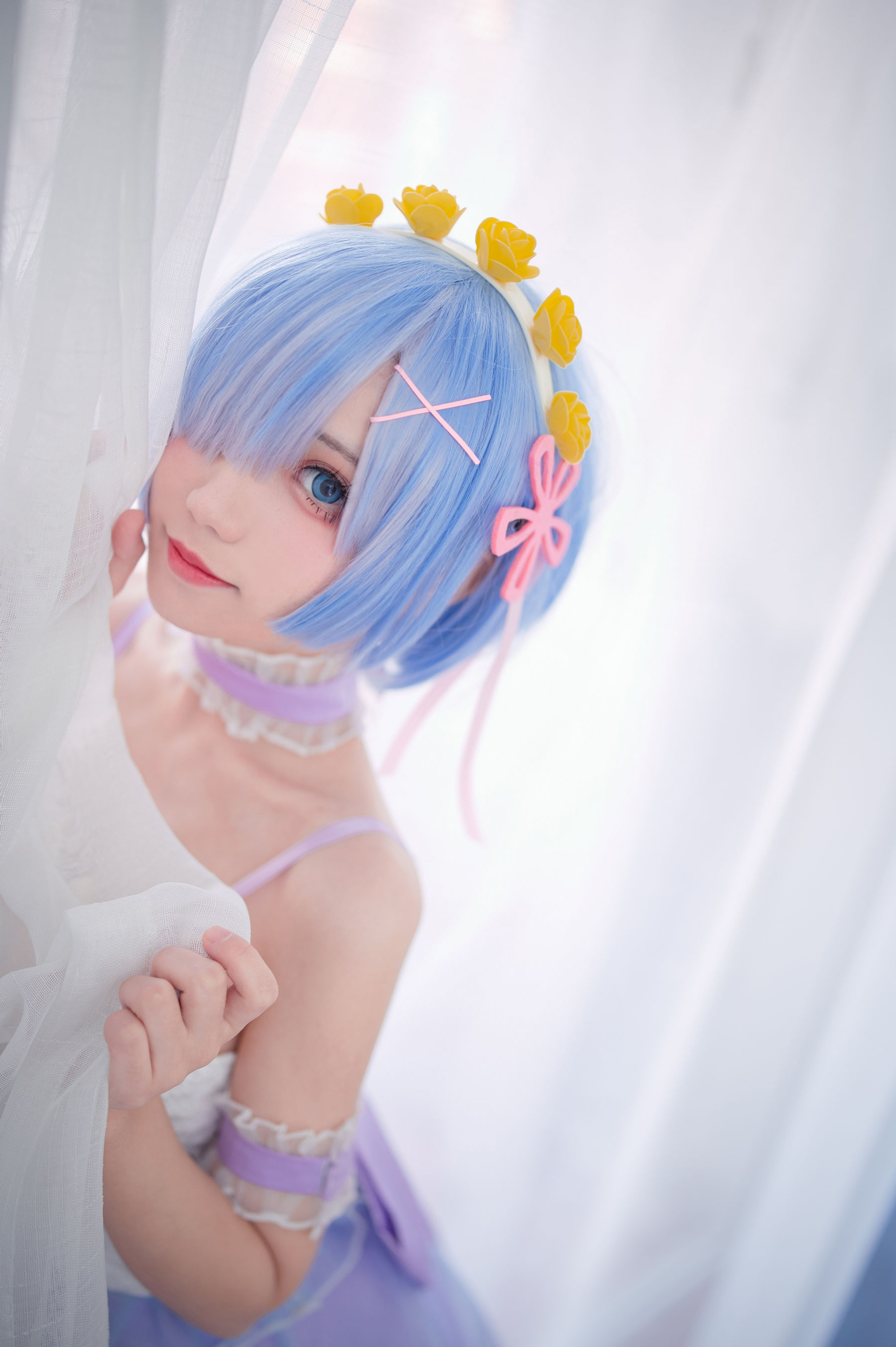 [福利COS] 花柒Hana - 天使蕾姆/(15P)