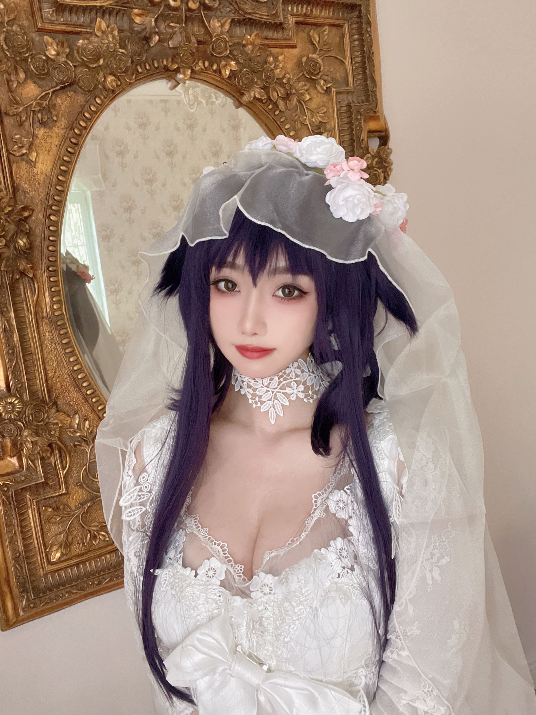 [福利COS] 白嫩美少女鬼畜瑶 - 婚纱/(38P)