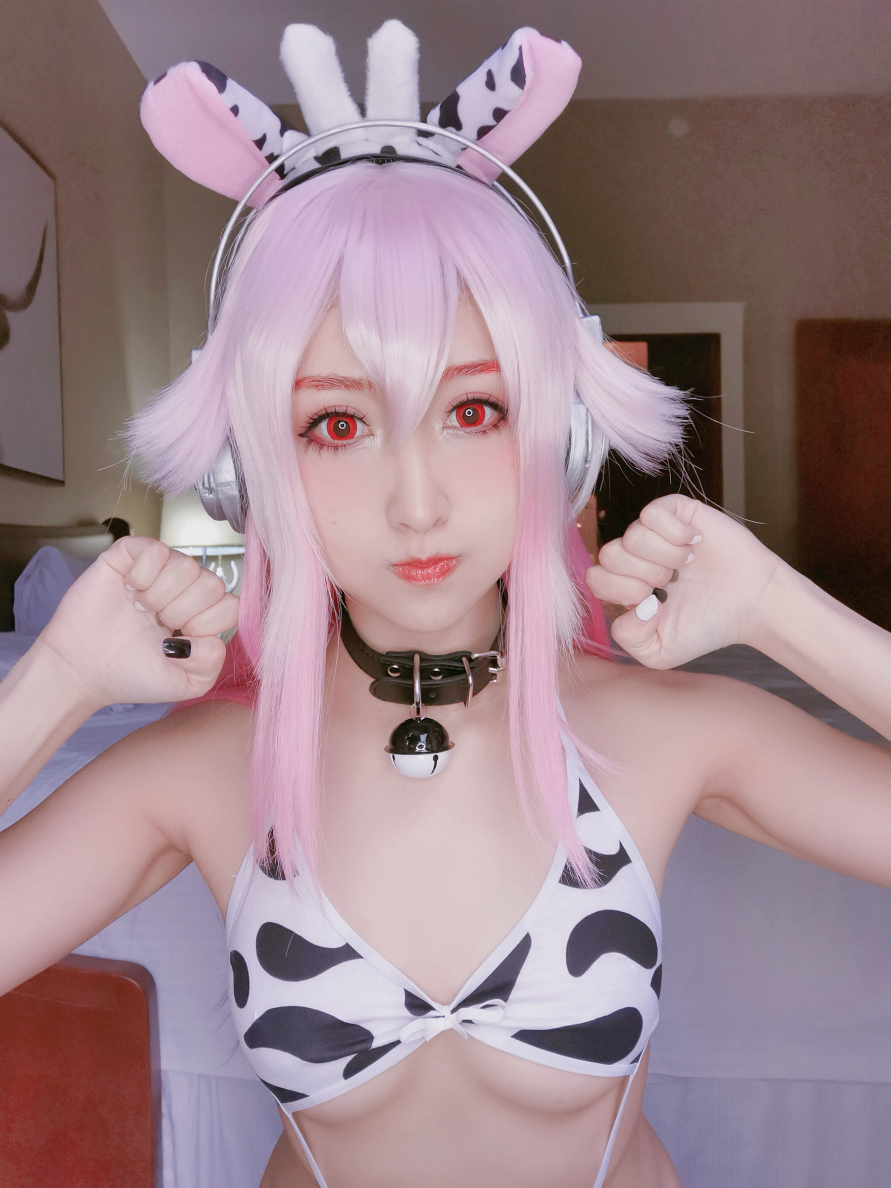 [福利COS] MisswarmJ - Super Sonico/(58P)