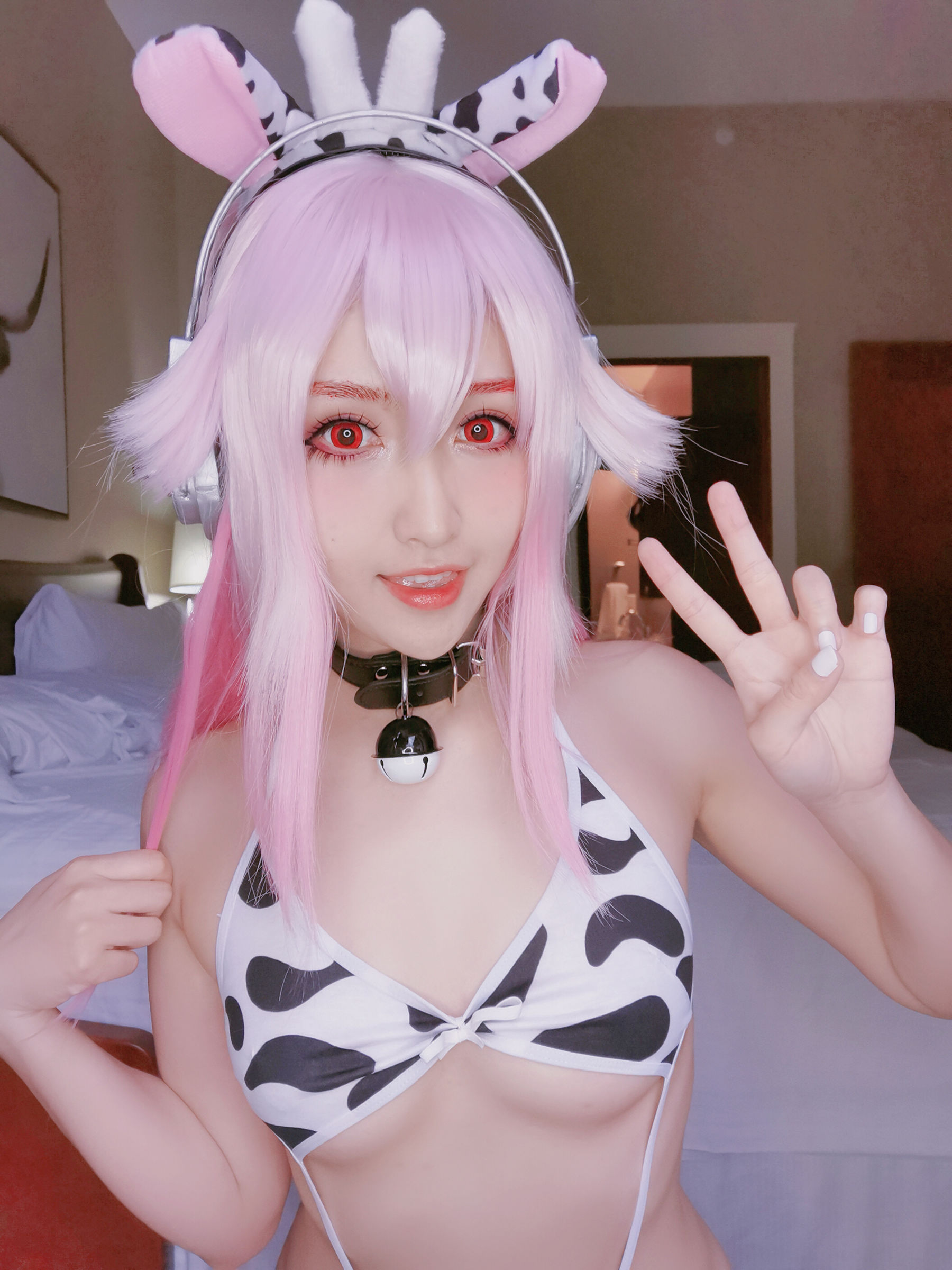 [福利COS] MisswarmJ - Super Sonico/(58P)