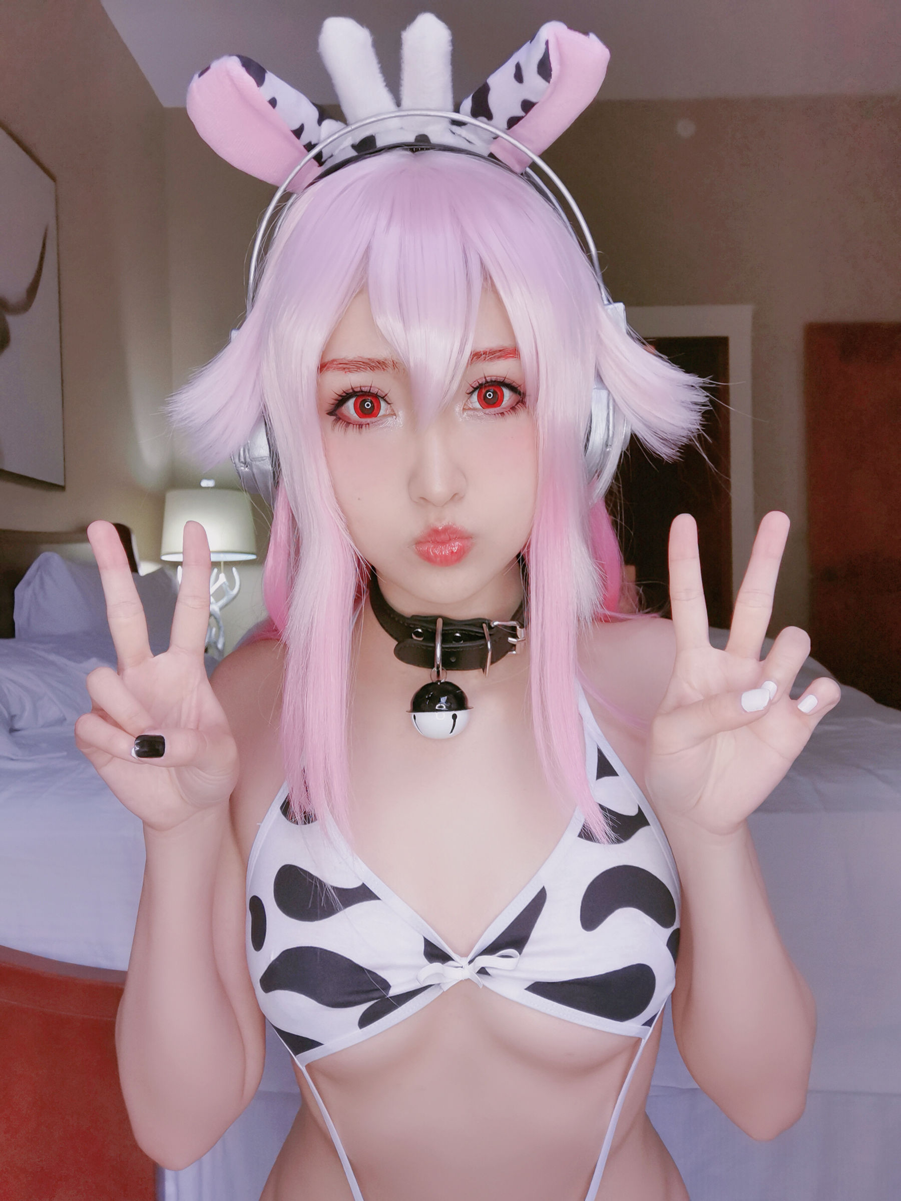 [福利COS] MisswarmJ - Super Sonico/(58P)