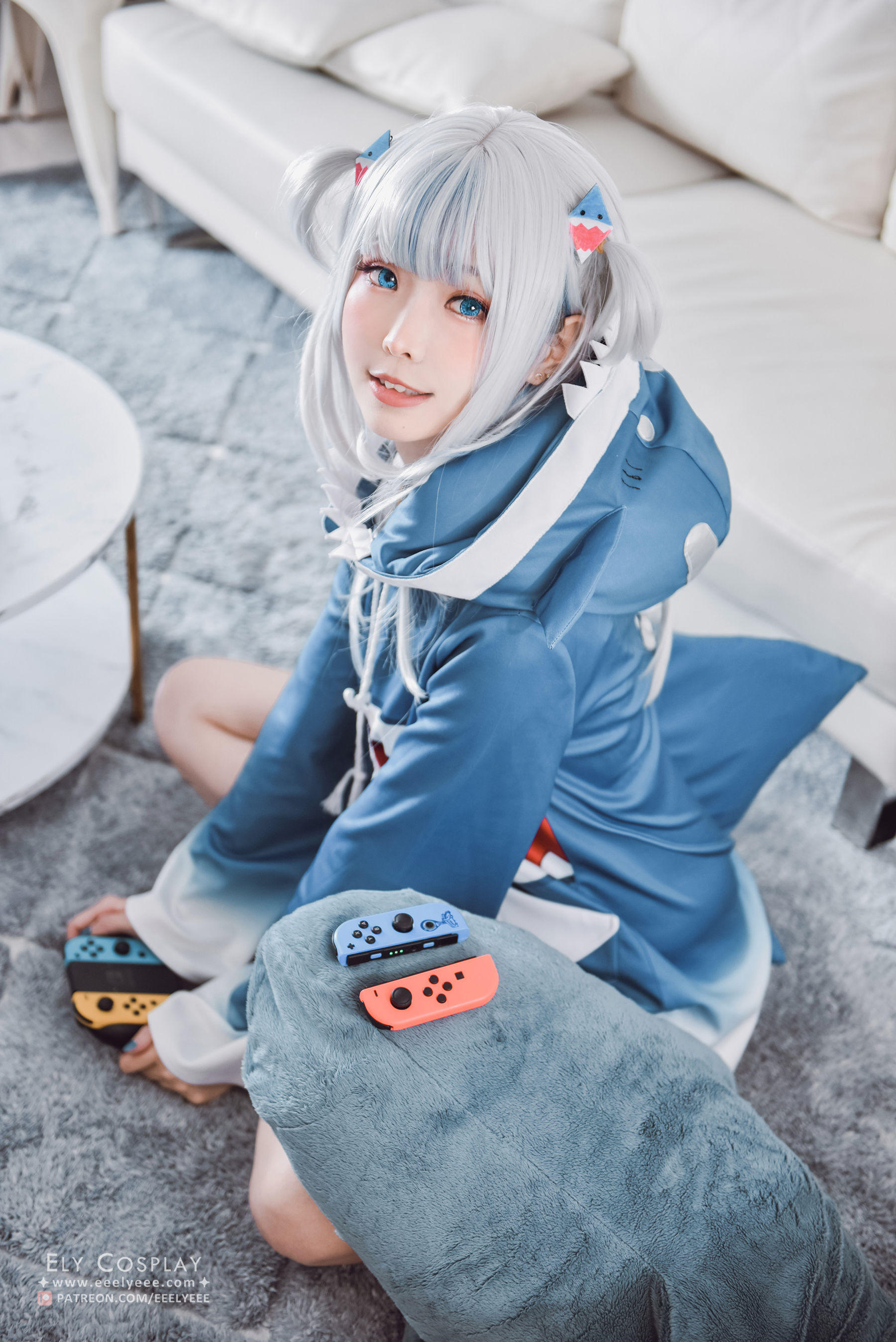 [福利COS] Ely_eee(ElyEE子) - 噶呜・古拉(小鲨鲨)/(44P)