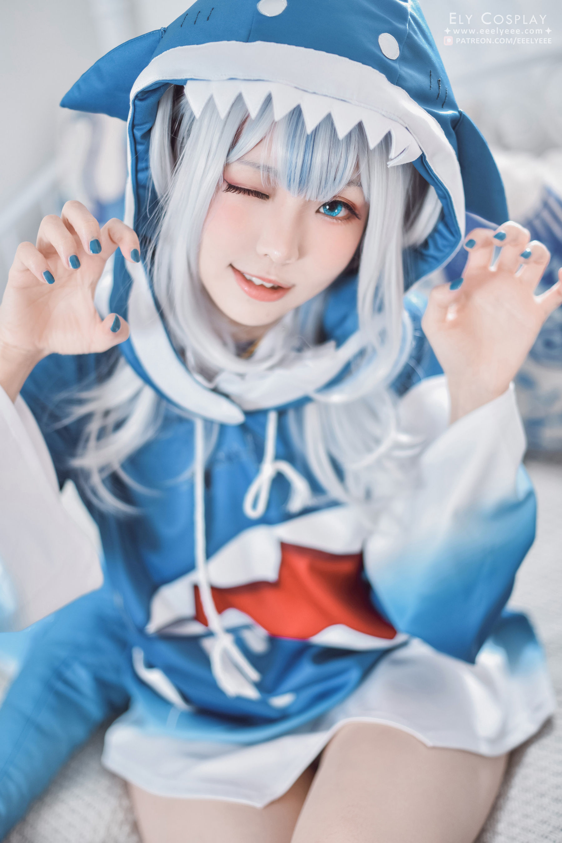 [福利COS] Ely_eee(ElyEE子) - 噶呜・古拉(小鲨鲨)/(44P)