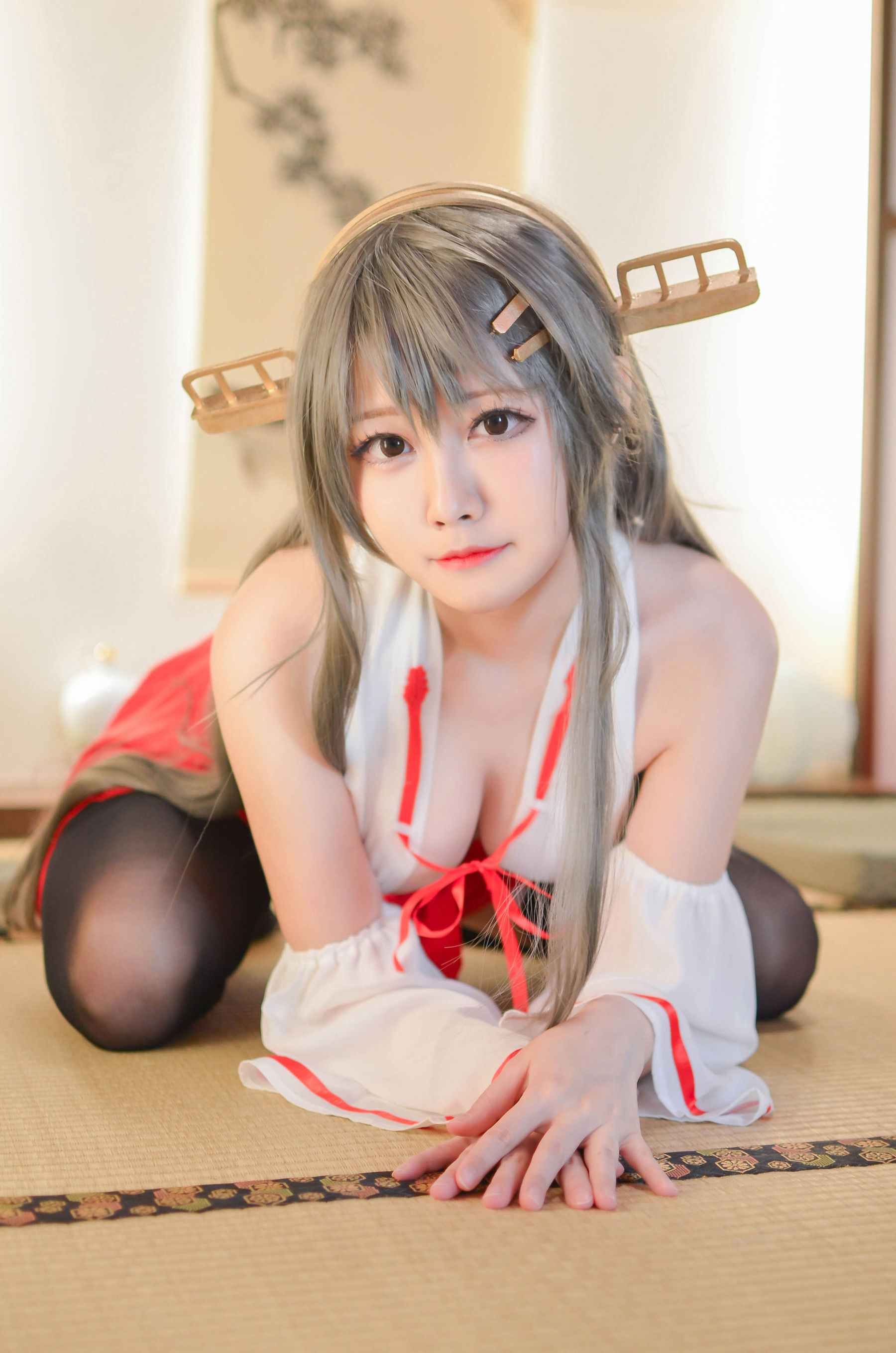 [网红COS] COS妹子Arty亞緹 - 艦これ はるな Haruna/(52P)