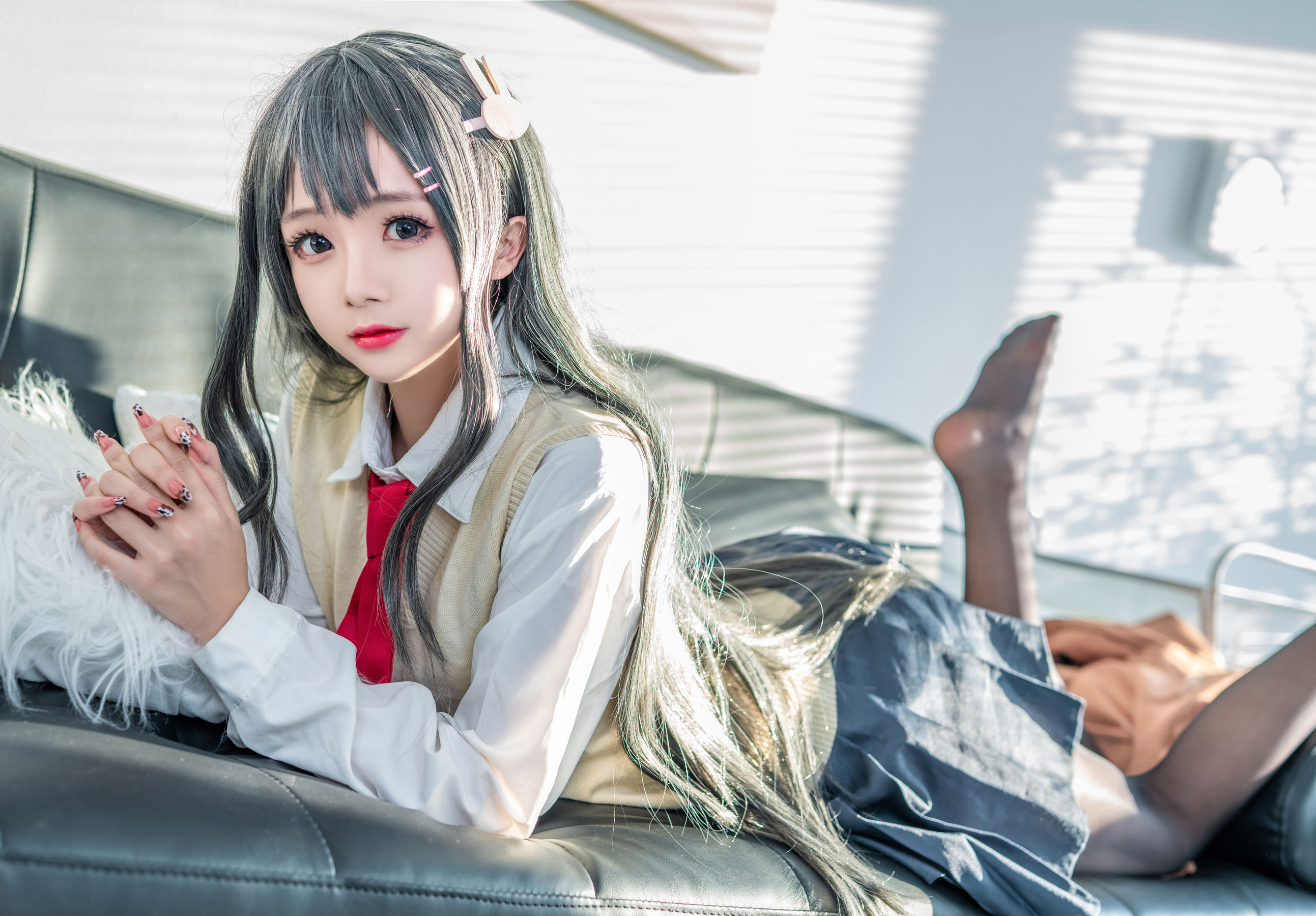 [网红COS] Cosplay日奈娇 - 麻衣校服/(75P)