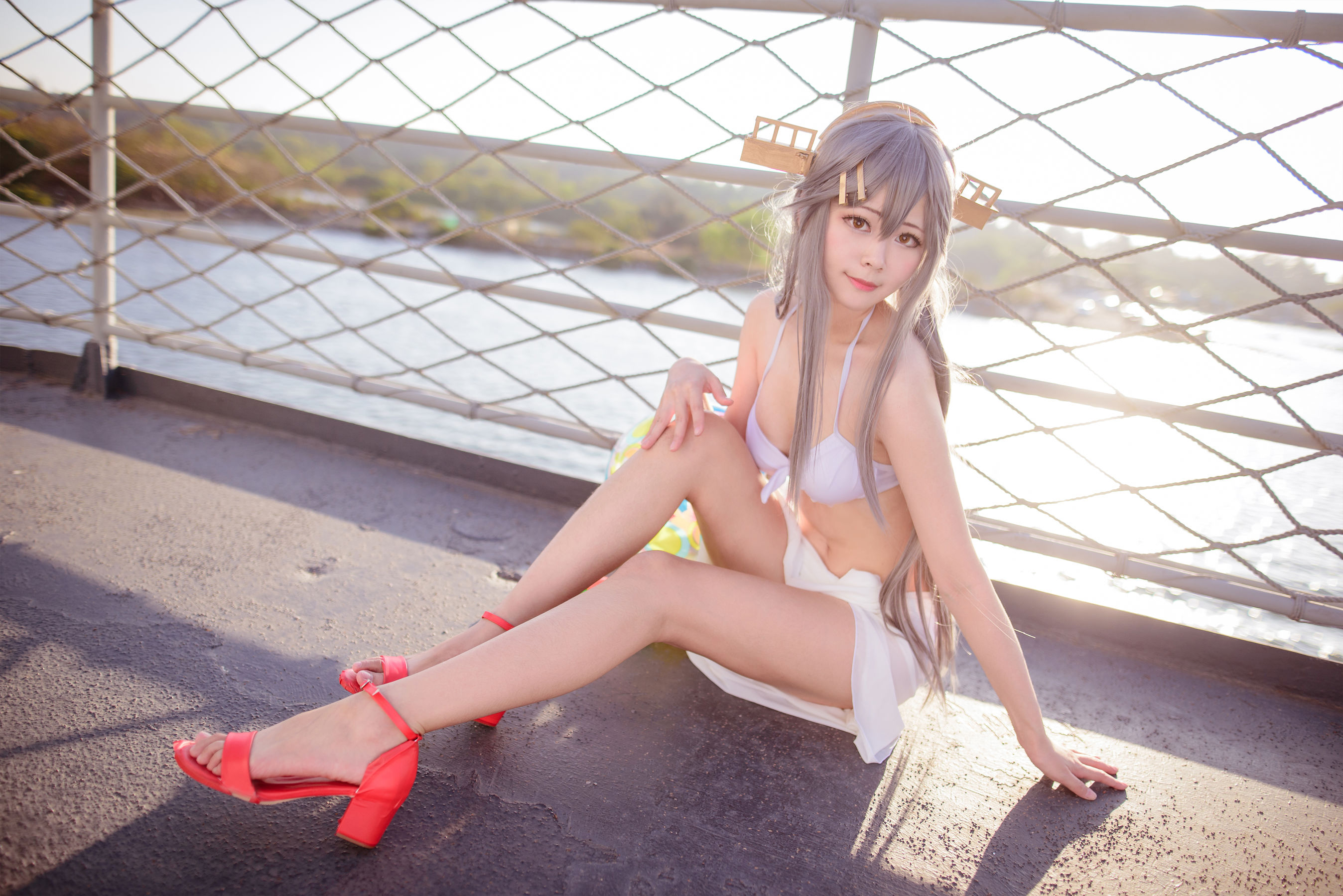 [网红COS] COS妹子Arty亞緹 - 艦これ はるな Haruna/(52P)