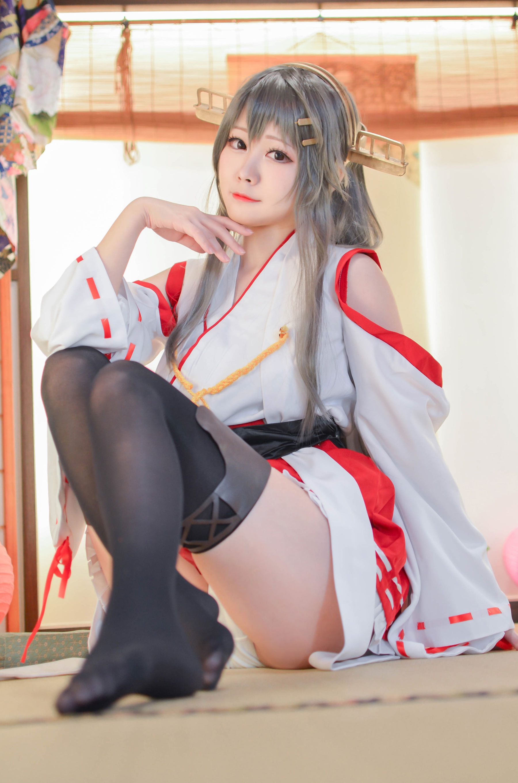 [网红COS] COS妹子Arty亞緹 - 艦これ はるな Haruna/(52P)