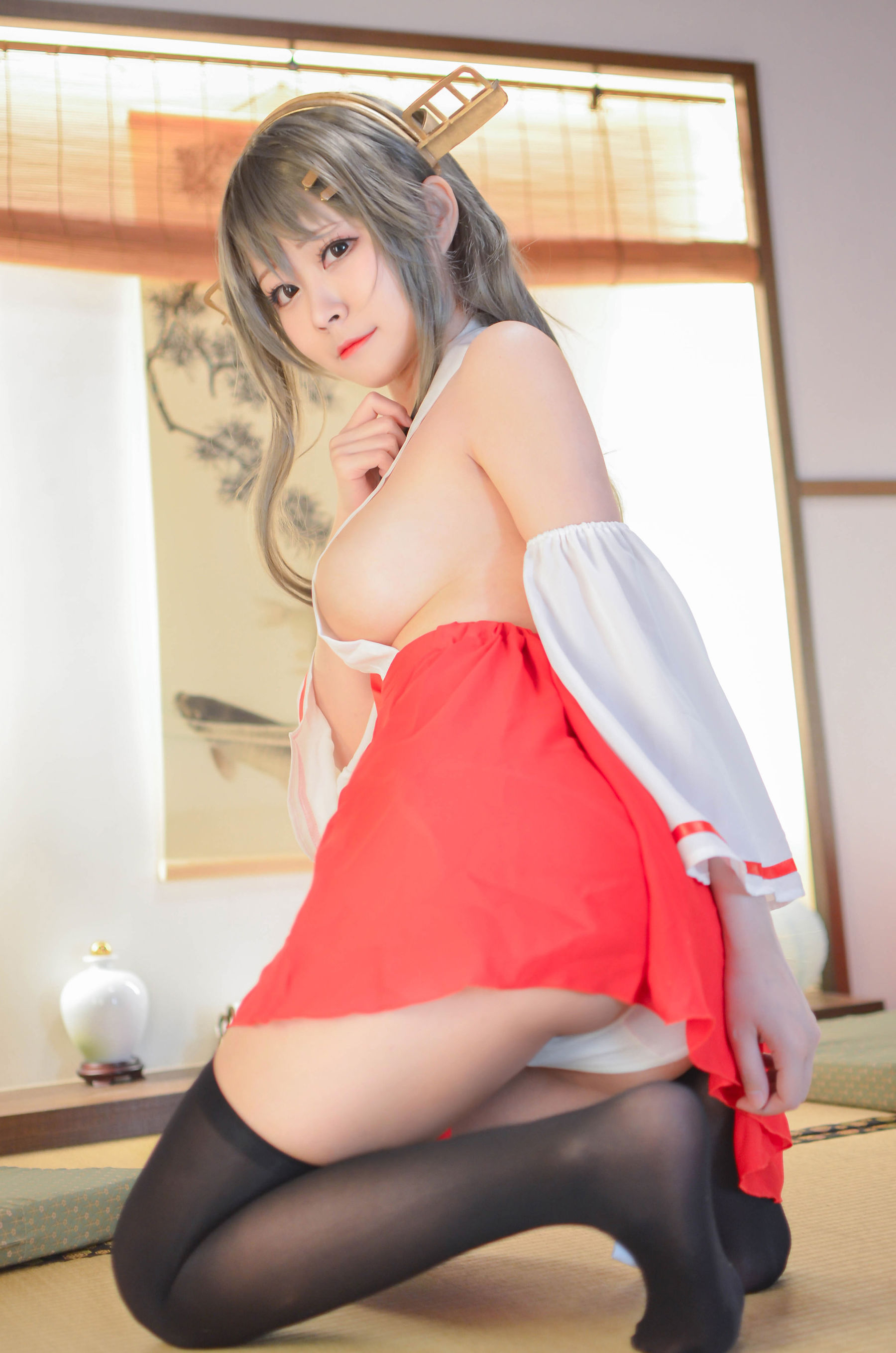 [网红COS] COS妹子Arty亞緹 - 艦これ はるな Haruna/(52P)