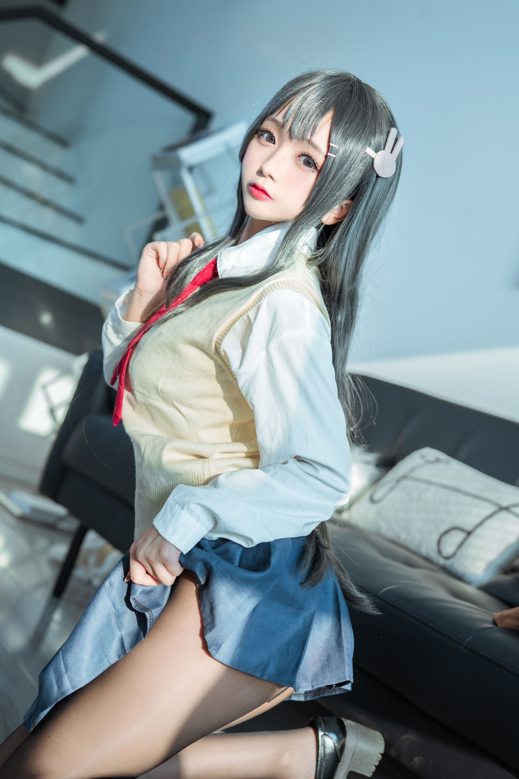 [网红COS] Cosplay日奈娇 - 麻衣校服/(75P)