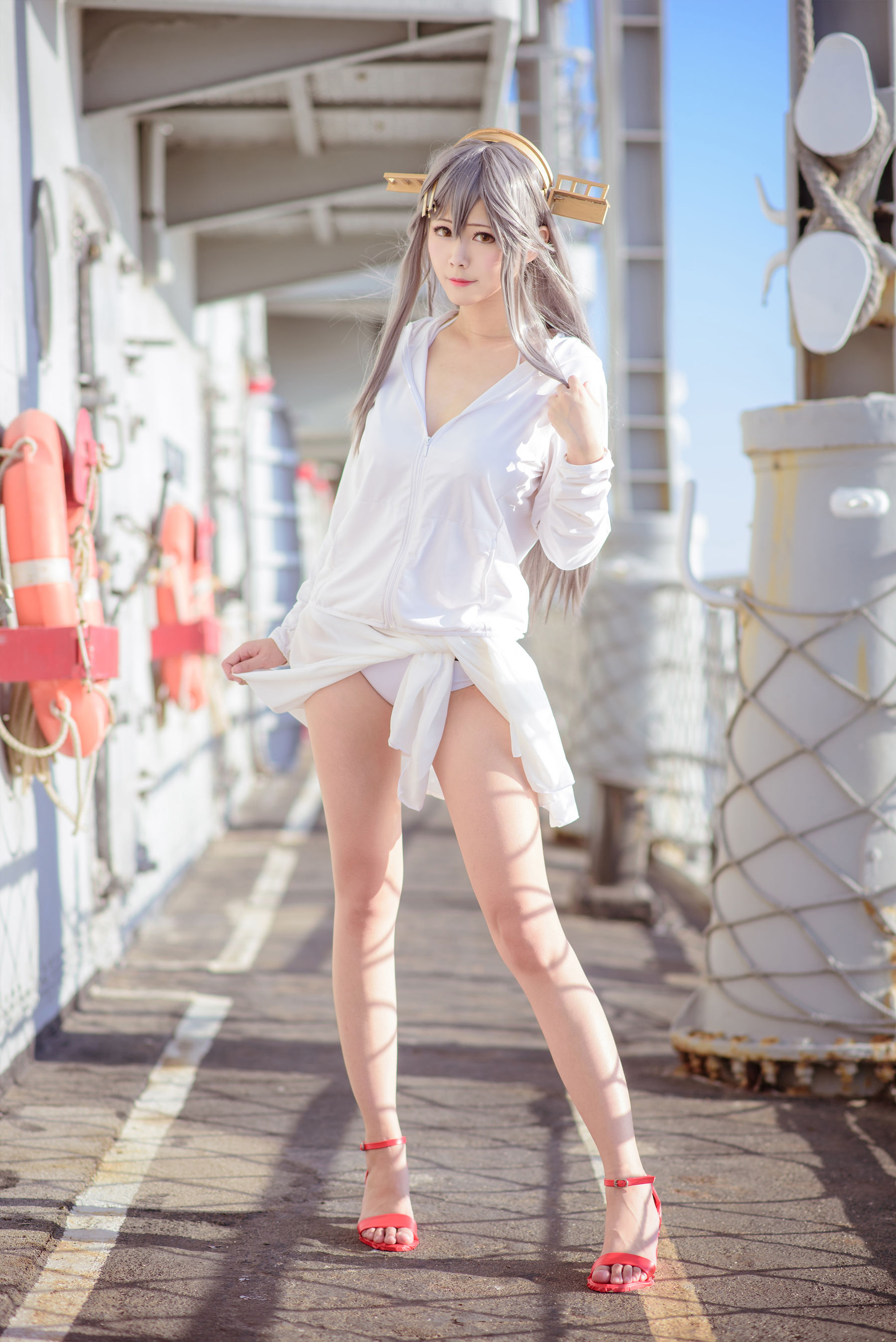 [网红COS] COS妹子Arty亞緹 - 艦これ はるな Haruna/(52P)