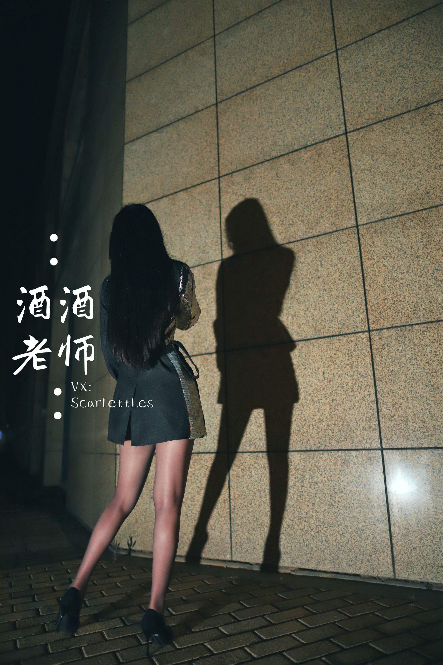 [网红COS] 酒酒老师 - 司机先生，喜欢紫色丝吗？/(74P)