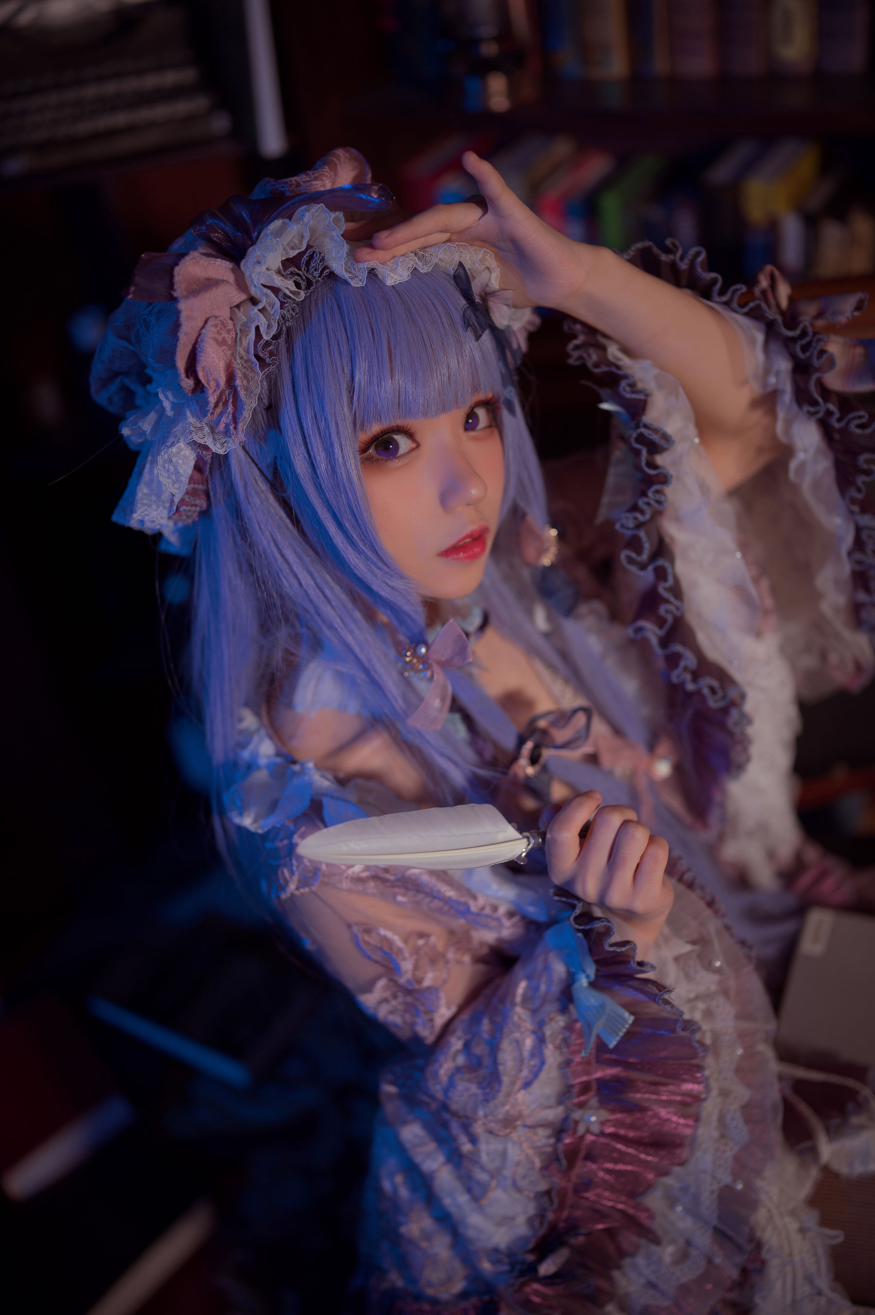 [网红COS] 花柒Hana - 帕秋莉睡衣/(13P)