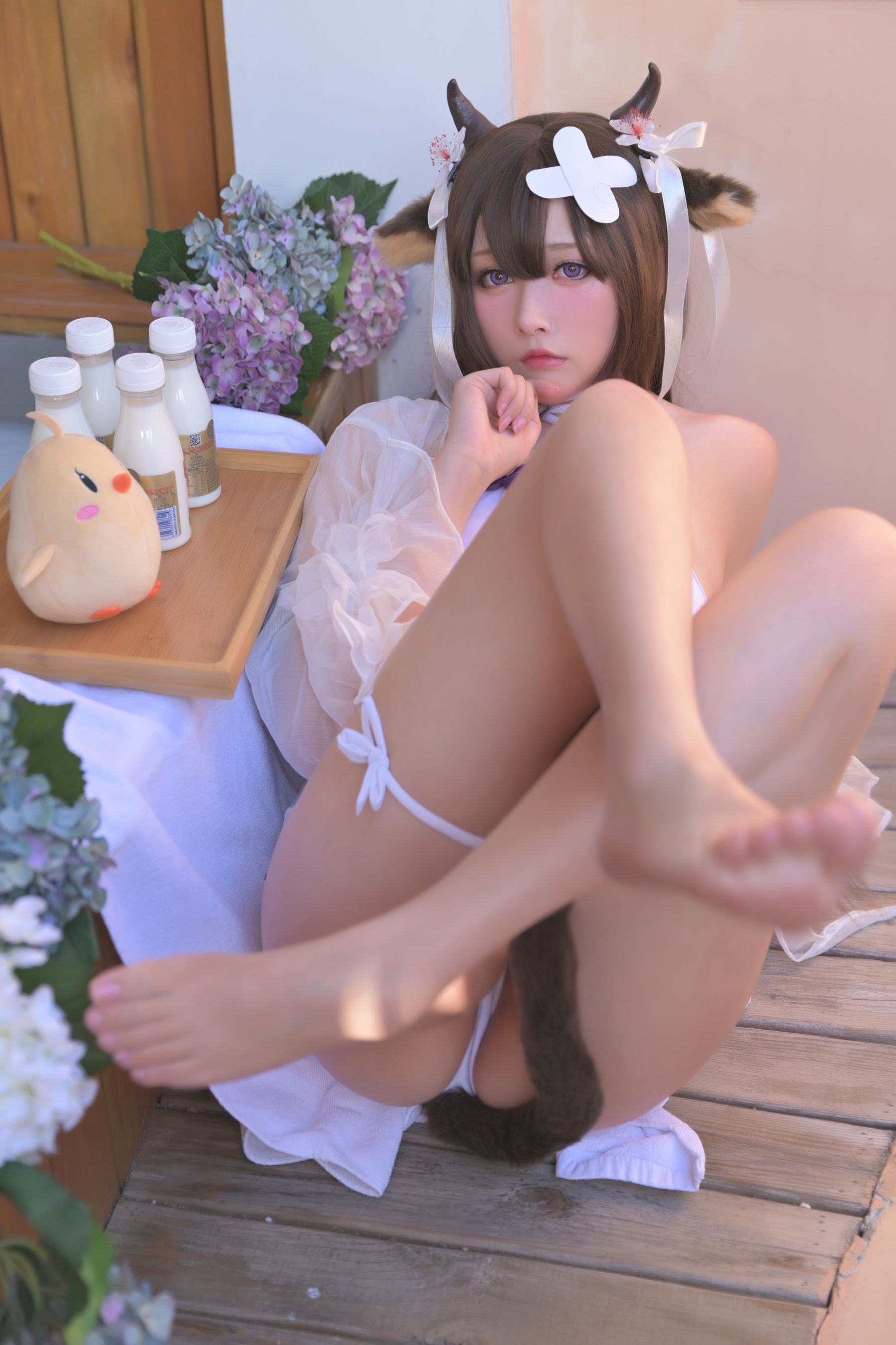 [福利COS] 高颜值coser念念_D - 斯卡哈牛牛女仆/(32P)