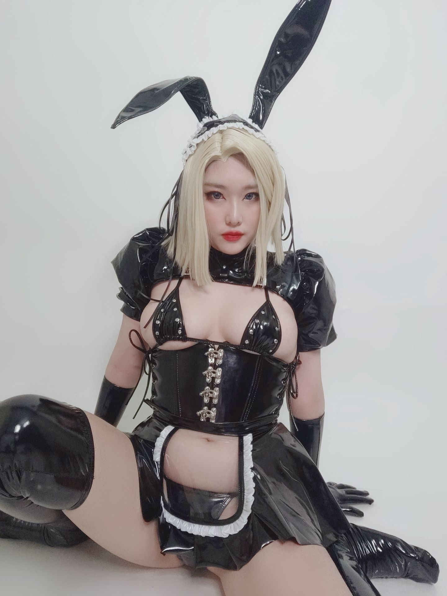 [福利COS] Sunnyvier - android 18 latex maid/(169P)