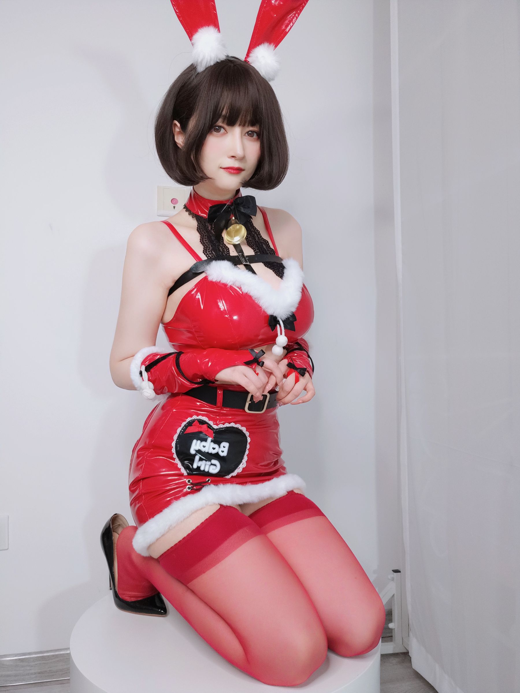 [福利COS] Coser小姐姐白银 - Christmas Bunny/(75P)