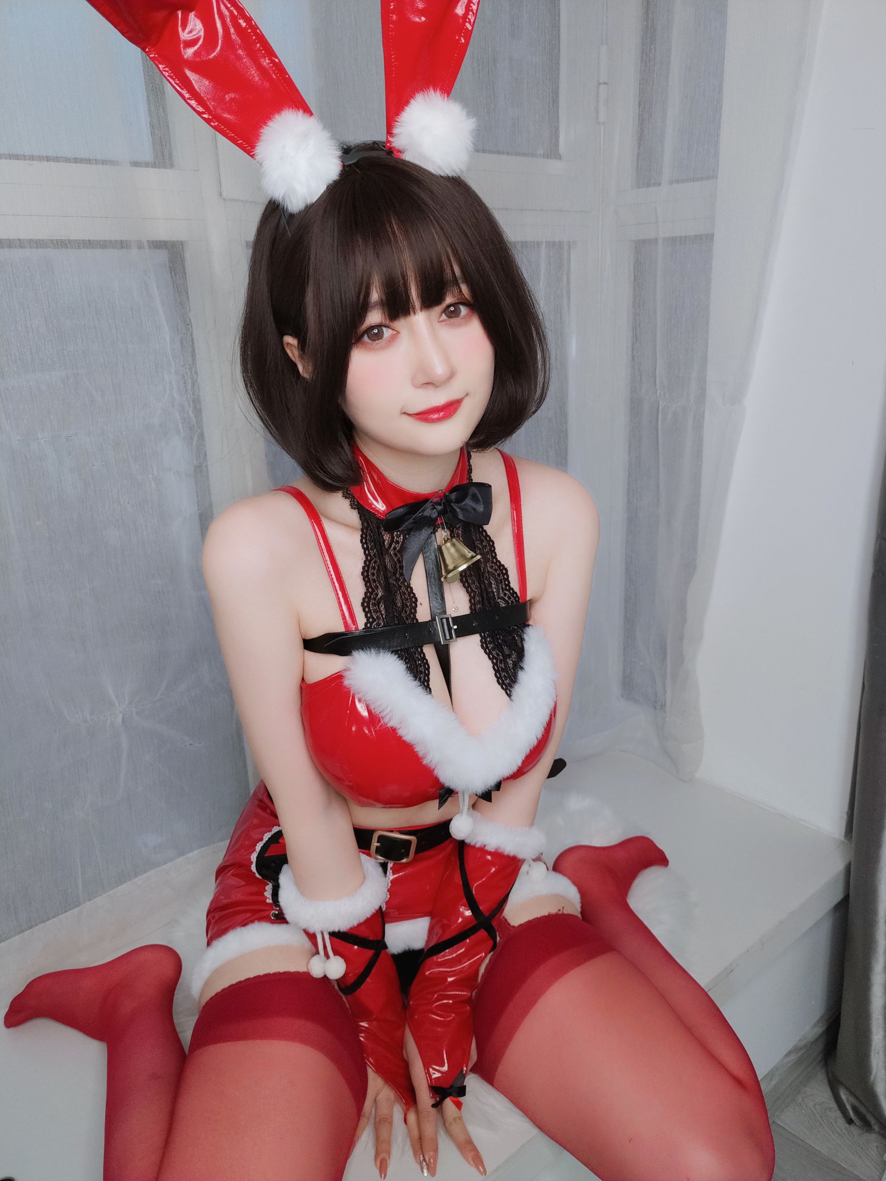 [福利COS] Coser小姐姐白银 - Christmas Bunny/(75P)