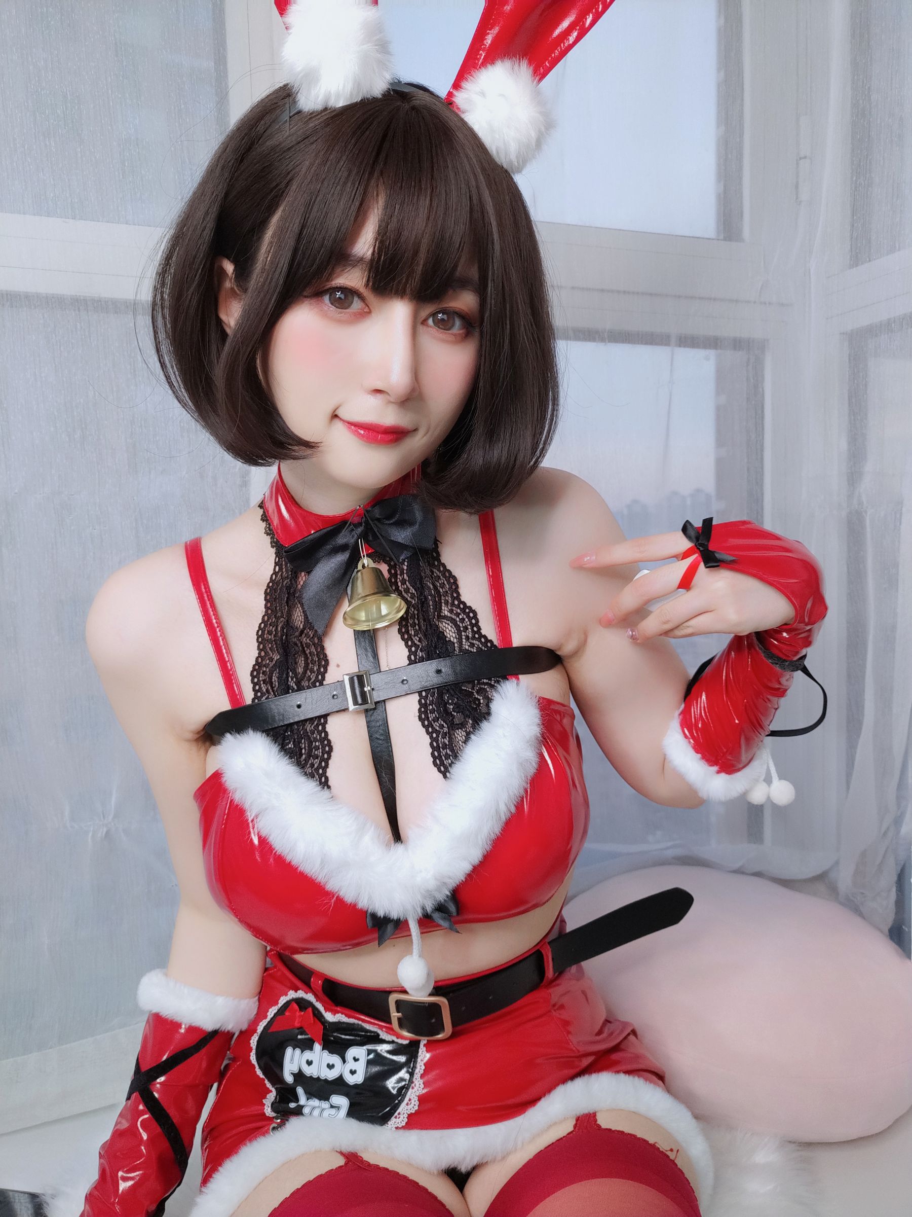 [福利COS] Coser小姐姐白银 - Christmas Bunny/(75P)