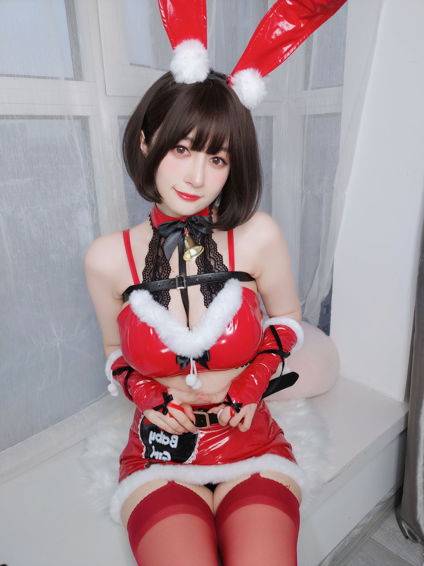 [福利COS] Coser小姐姐白银 - Christmas Bunny/(75P)