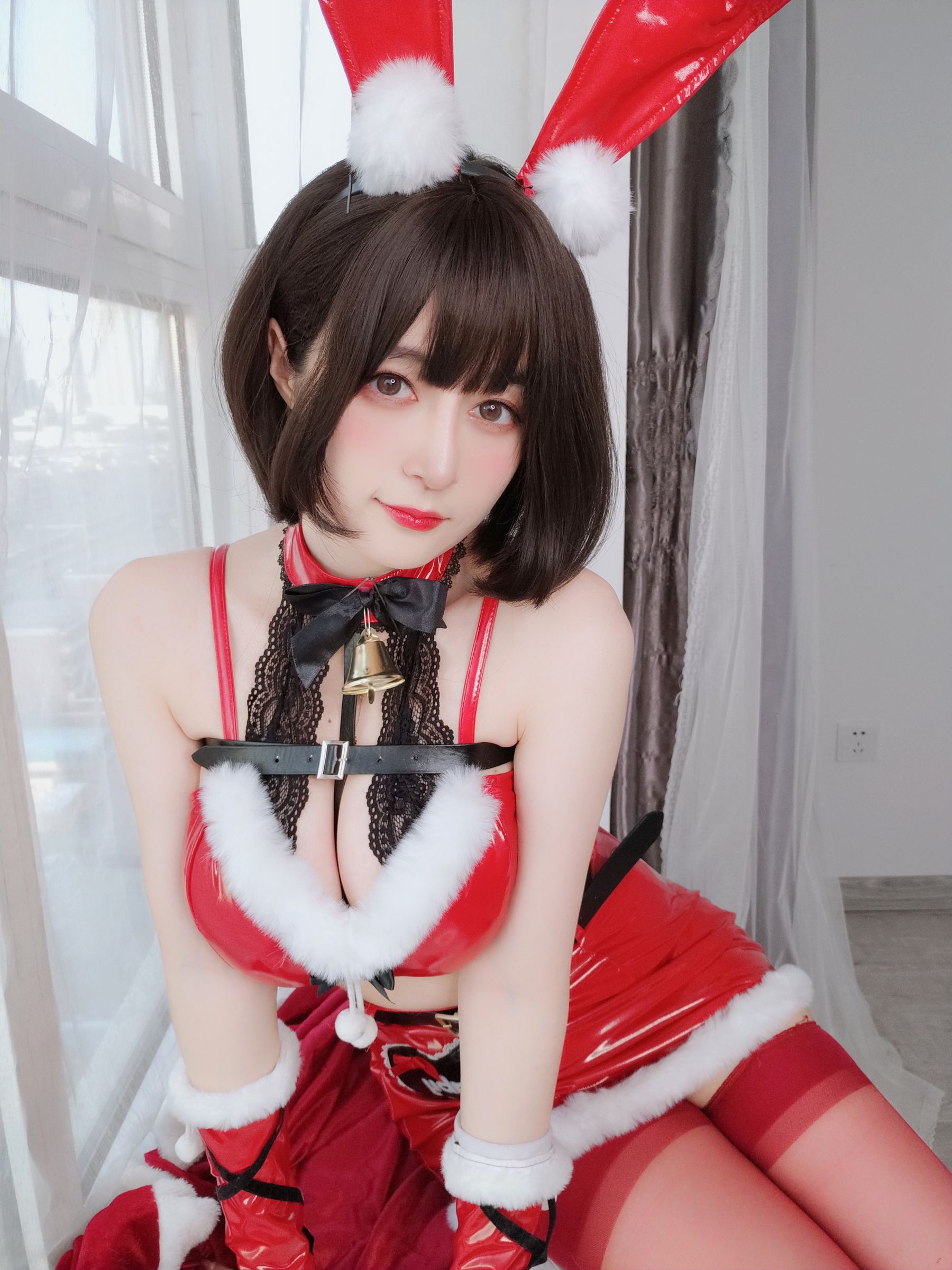 [福利COS] Coser小姐姐白银 - Christmas Bunny/(75P)