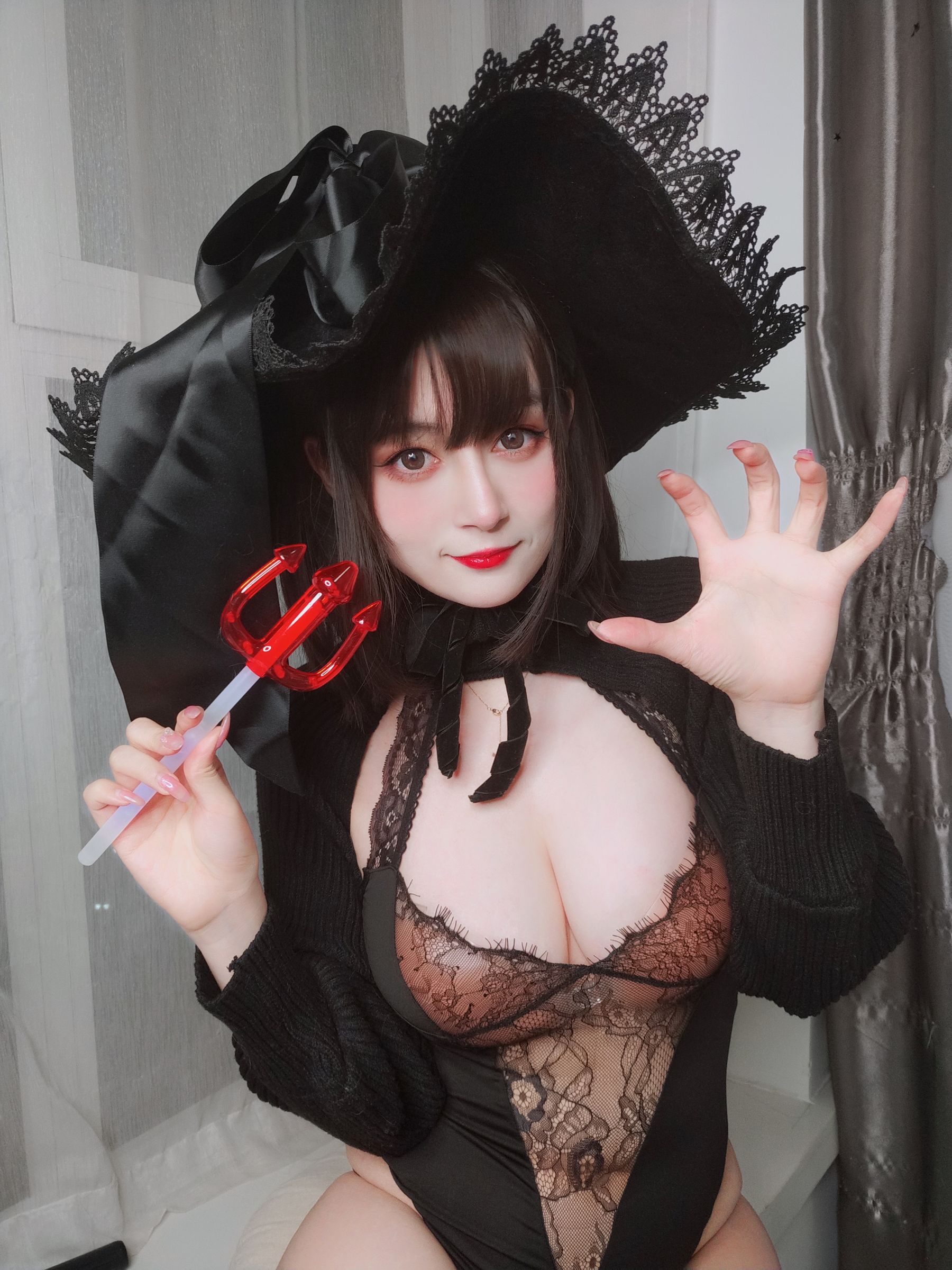 [福利COS] Coser小姐姐白银 - 柴郡魔女/(31P)