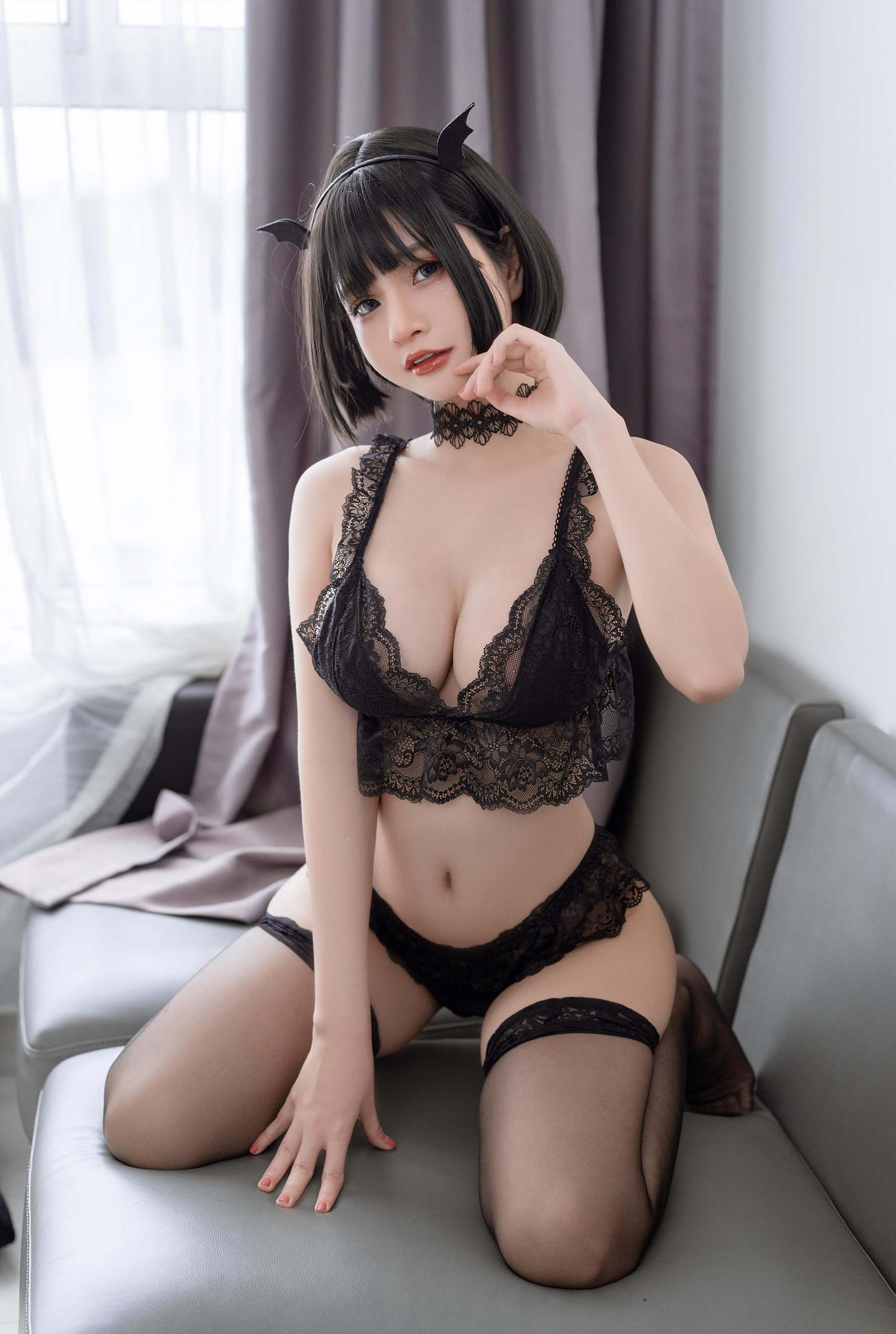 [福利COS] Azami福利 - Black Lace/(16P)