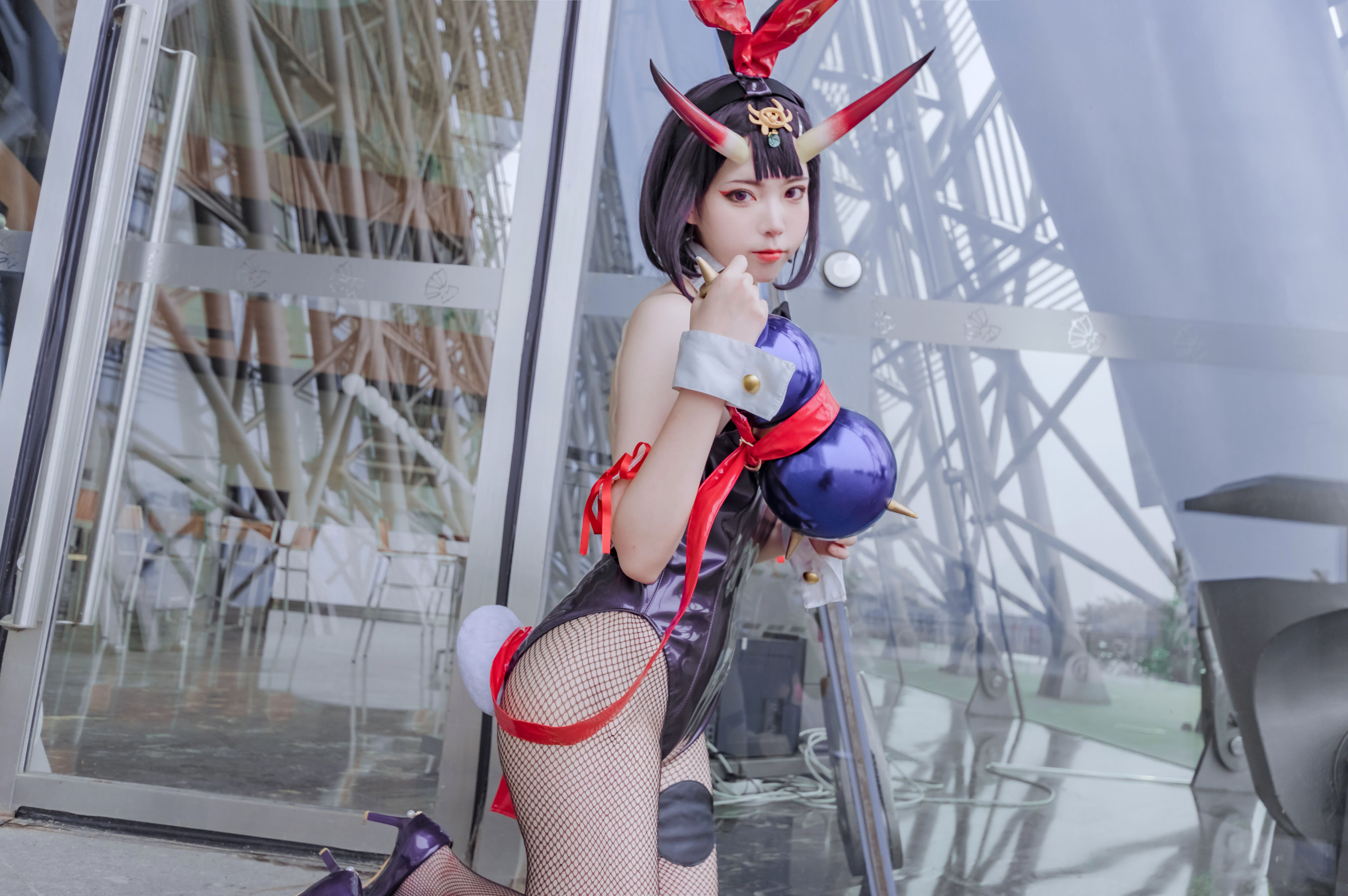 [福利COS] 可爱妹子Fushii_海堂 - 酒吞兔女郎/(31P)