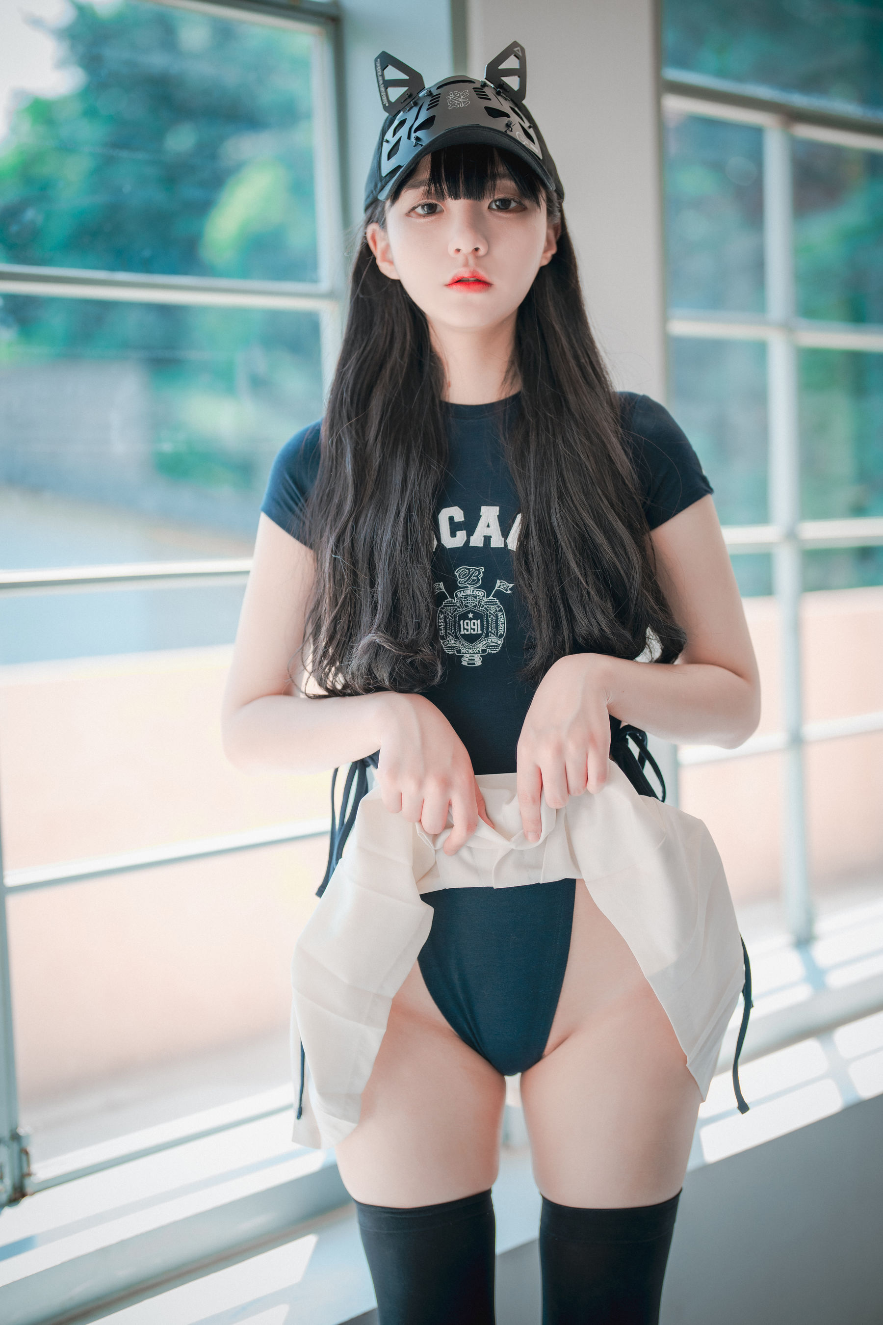 [DJAWA]  Jeong Jenny - Classic Athletic Girl in Navy Blue/(71P)