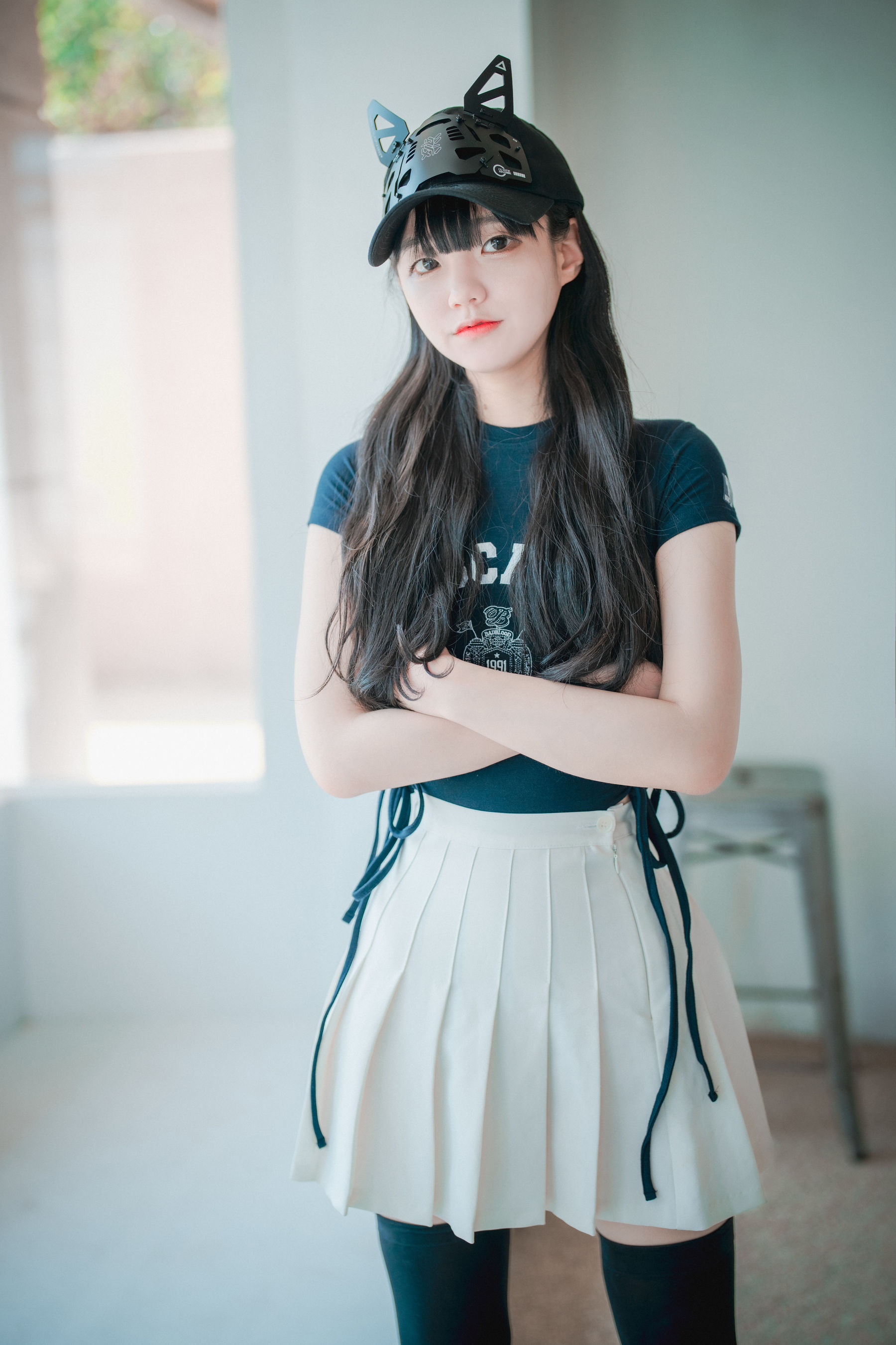 [DJAWA]  Jeong Jenny - Classic Athletic Girl in Navy Blue/(71P)